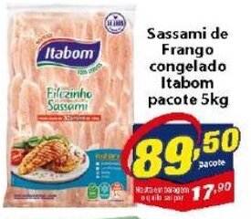 Vencedor Atacadista Sassami de Frango Congelado Itabom pacote 5kg oferta