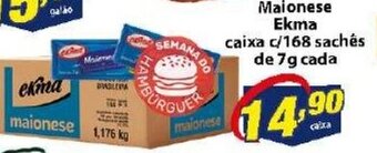 Vencedor Atacadista Maionese Ekma caixa c/168 saches de 7g cada oferta