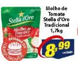 Vencedor Atacadista Molho de Tomate Stella D'Oro Tradicional 1.7kg oferta