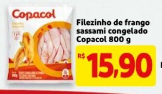 Filezinho de Frango sassami congelado Copacol 800g