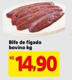 Mercado Extra Bife de Figado bovino 1kg oferta