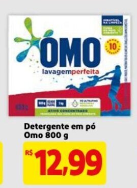 Mercado Extra Detergente em po Omo 800g oferta