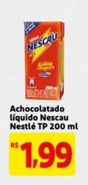 Achocolatado liquido Nescau Nestle TP 200ml