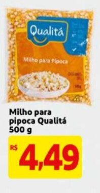 Mercado Extra Milho para pipoca Qualita 500g oferta
