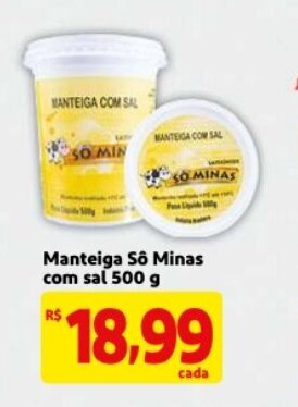Mercado Extra Manteiga So Minas com sal 500g oferta