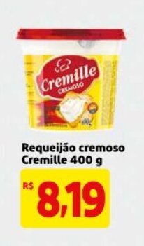 Mercado Extra Requeijao cremoso Cremille 400g oferta