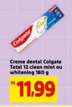 Mercado Extra Creme Dental Colgate Total 12 Clean Mint ou whitening 180g oferta