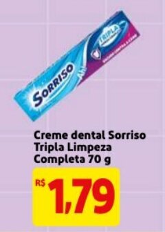 Creme dental Sorriso Tripla Limpeza Completa 70g