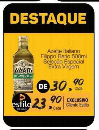 Supermercado Dalben Azeite Italiano Filippo Berio Seleção Especial Extra Virgem oferta