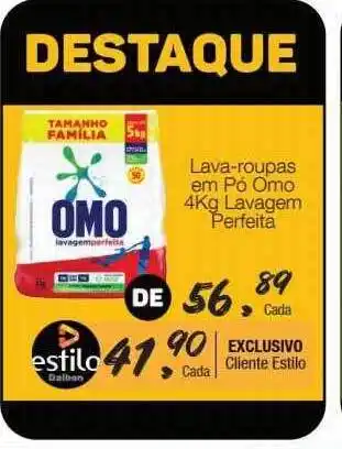 Supermercado Dalben Lava-roupas Em Pó Omo Lavagem Perfeita oferta