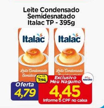 Nagumo Leite Condensado Semidesnatado Italac Tp oferta