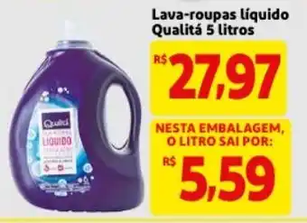 Mercado Extra Lava roupa liquido Qualita 5L oferta