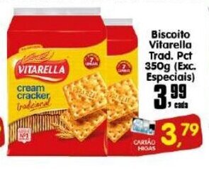 Higa's Supermercado Biscoito Vitarella Trad. Pct 350g oferta