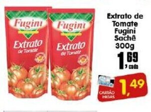 Higa's Supermercado Extrato de Tomate Fugini sache 300g oferta
