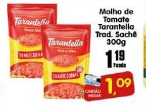 Higa's Supermercado Molho de Tomate Tarantella Trad. Sache 300g oferta