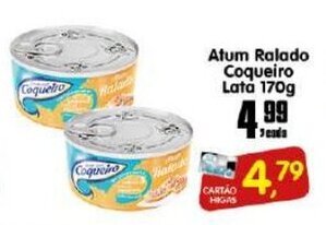 Higa's Supermercado Atum Ralado Coqueiro lata 170g oferta
