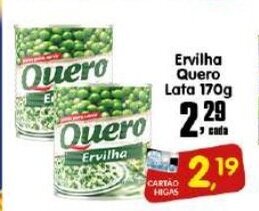 Higa's Supermercado Ervilha Quero Lata 170g oferta