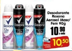 Higa's Supermercado Desodorante Rexona Aerosol Masc/ Fem 90g oferta