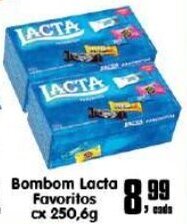 Higa's Supermercado Bombom Lacta Favoritos cx 250.6g oferta