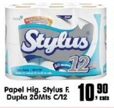 Higa's Supermercado Papel Hig. Stylus Folha Dupla 20mts c/12 oferta