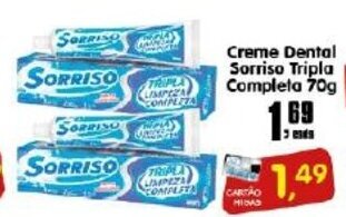 Higa's Supermercado Creme Dental Sorriso Tripla Completa 70g oferta