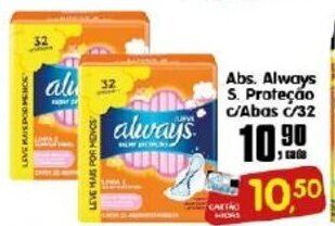 Higa's Supermercado Abs. Always S. Protecao c/abas c/32 oferta