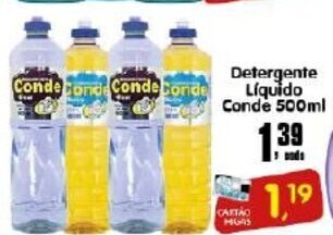 Higa's Supermercado Detergente Liquido Conde 500ml oferta