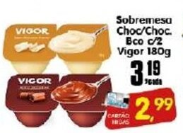 Higa's Supermercado Sobremesa Choc/ Choc. Bco c/2 Vigor 180g oferta