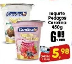 Higa's Supermercado Iogurte Pedacos Carolina 450g oferta