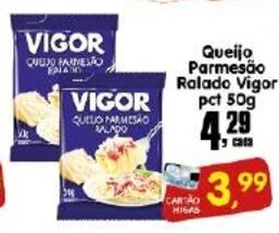 Higa's Supermercado Queijo Parmesao Ralado Vigor 50g oferta