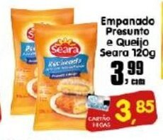 Higa's Supermercado Empanado Presunto e Queijo Seara 120g oferta