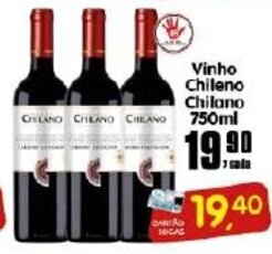 Higa's Supermercado Vinho Chileno Chilano 750ml oferta