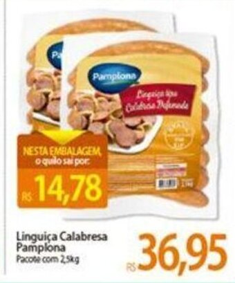 Atacadão Linguica Calabresa Pamplona 1kg oferta