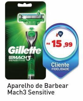 Aparelho de barbear mach3 sensitive