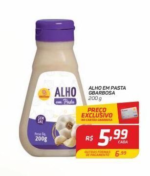 GBarbosa Alho em pasta gbarbosa 200g oferta
