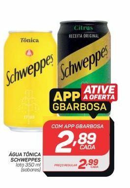 GBarbosa Água tônica schweppes 350ml oferta