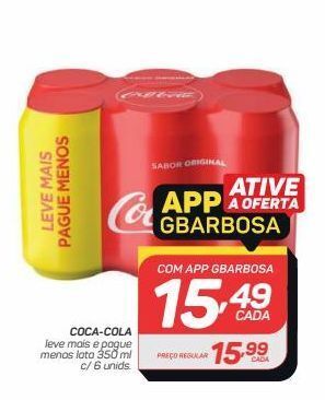 GBarbosa Refrigerante coca-cola 350ml oferta
