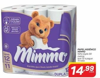 GBarbosa Papel higiênico mimmo 30m 12un oferta