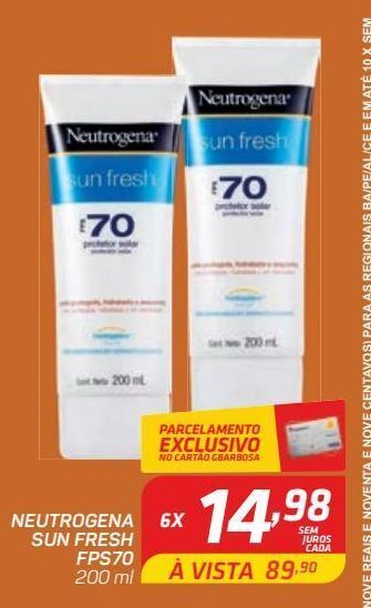 GBarbosa Neutrogena sun fresh fps70 200 ml oferta