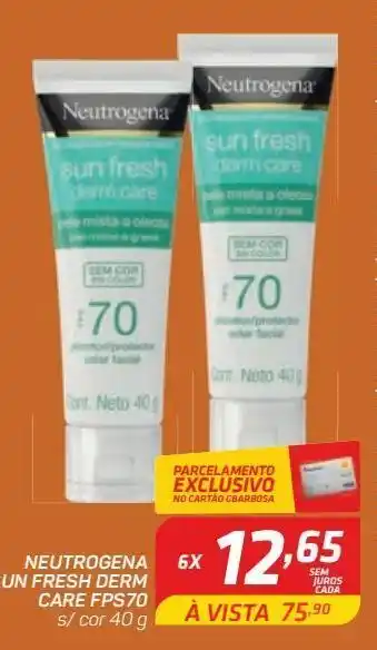 GBarbosa Neutrogena sun fresh derm care fps70 s/ cor 40 g oferta