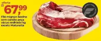 Frangolândia File Mignon Bovino Sem Cordao peca vacuo resfriado 1kg exceto maturatta oferta