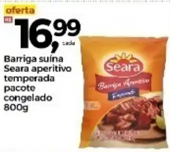 Barriga Suina Seara aperitivo temperada pacote congelado 800g
