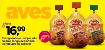 Frangolândia Frango Inteiro Temperado Seara Frango de Padaria congelado 1kg sabores oferta