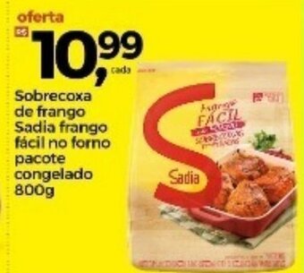 Frangolândia Sobrecoxa de frango Sadia Frango Facil no forno pacote congelado 800g oferta