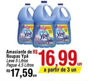 Fort Atacadista Amaciante de roupas Ype Leve 5L Pague 4.5L oferta