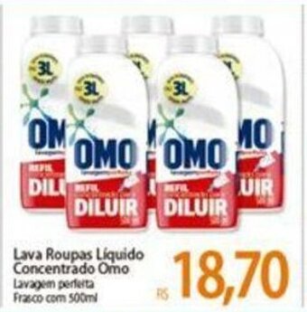 Atacadão Lava Roupas Liquido Concentrado Omo 500ml oferta