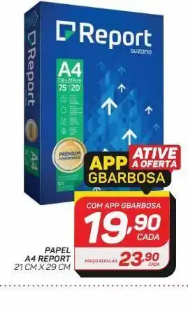 GBarbosa Papel a4 report 21cmx29cm oferta
