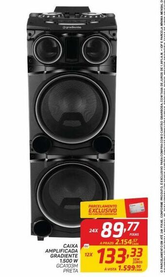 Caixa amplificada gradiente