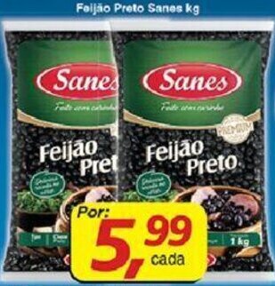 Supermercados Guanabara Feijao Preto Sanes 1kg oferta
