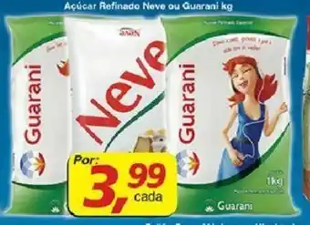 Supermercados Guanabara Acucar Refinado Neve ou Guarani 1kg oferta